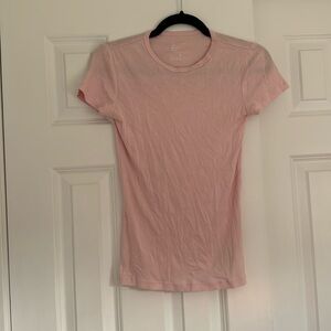 Gap Light Pink Fitted Short Sleeve Shirt, size small